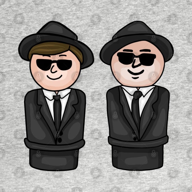 Little Blues Bros by Slightly Unhinged